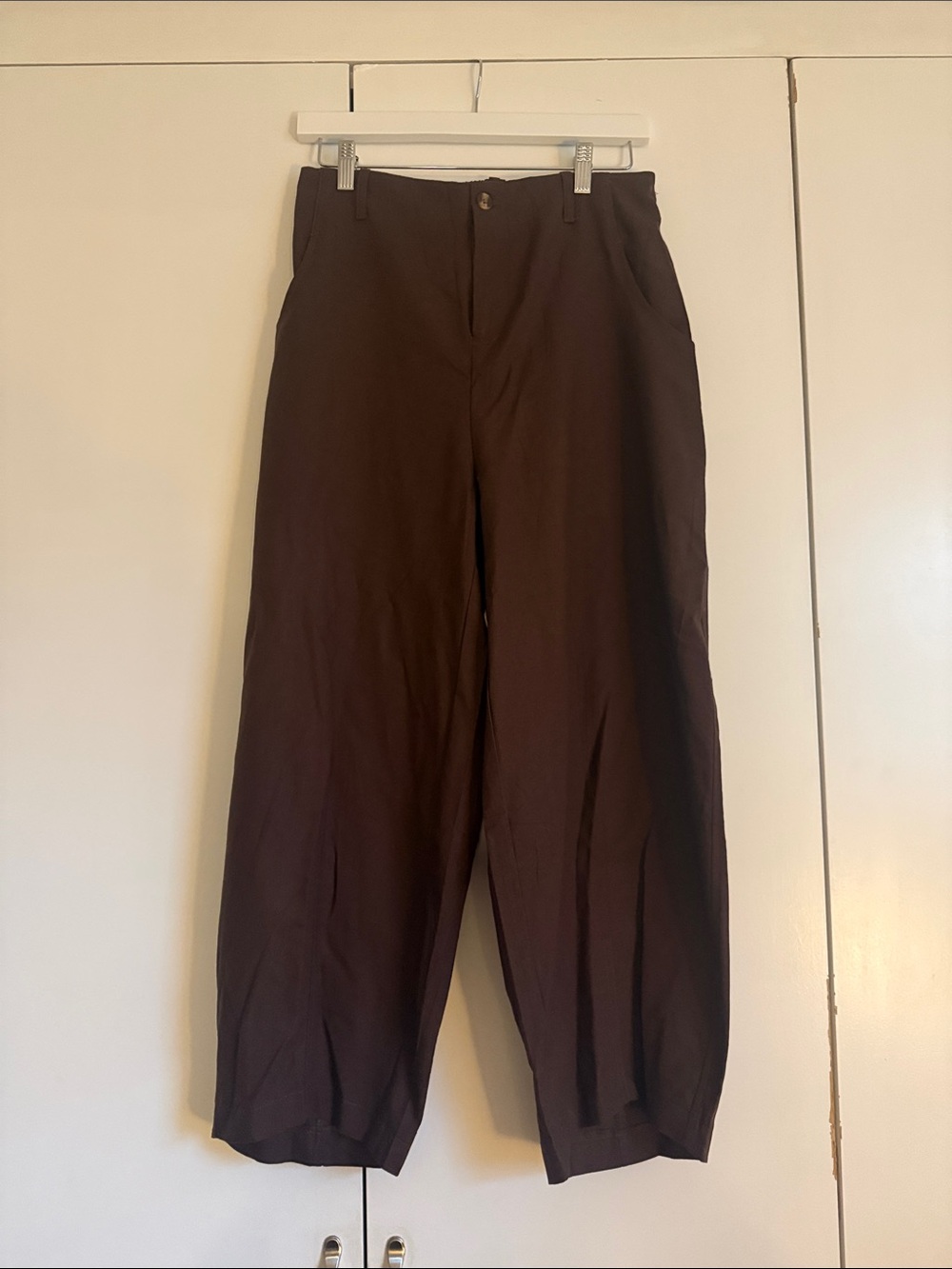 Women’s Dark Brown Relaxed Baggy Chinos